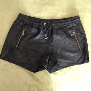 William Rast Faux Leather Shorts